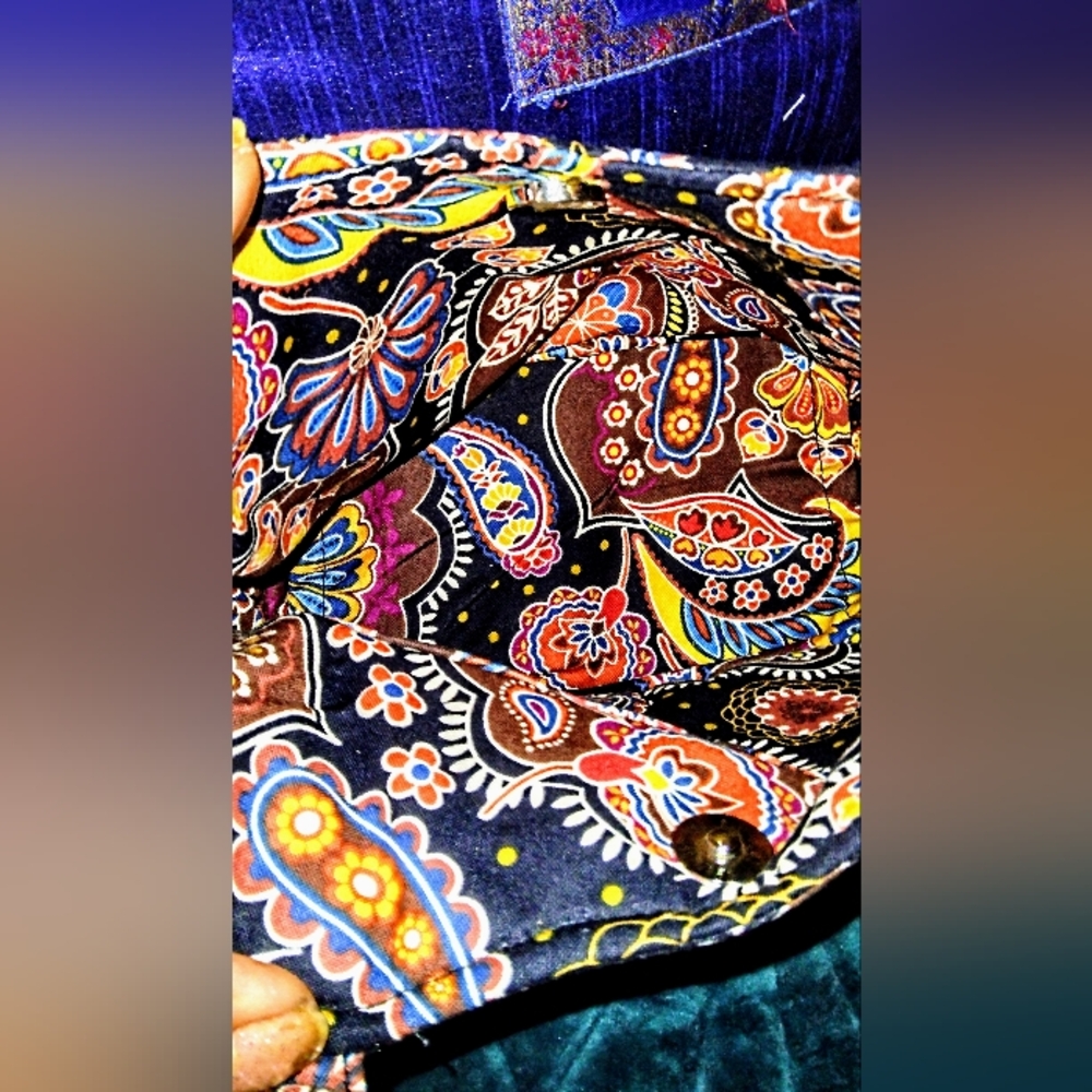 Vera Bradley Paisley Tote in Black and Orange - Picture 4 of 4